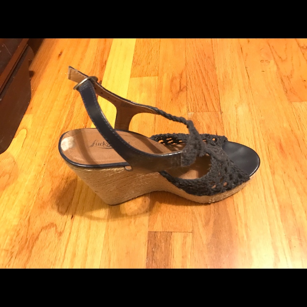 LUCKY BRAND BLUE WEDGES